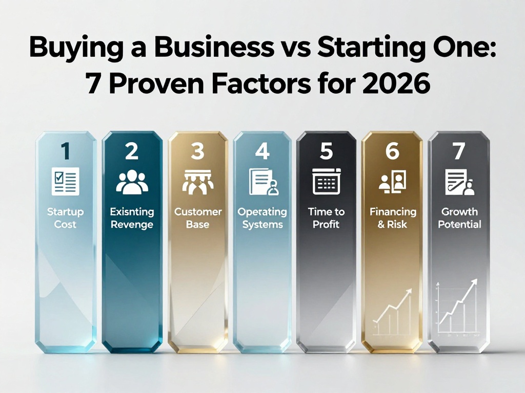 Buying a Business vs Starting One: 7 Proven Factors for 2026 1 Buying a Business vs Starting One 1