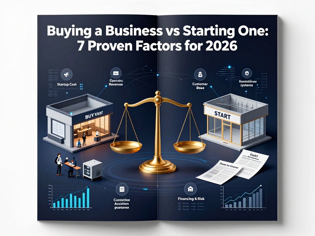 Buying a Business vs Starting One: 7 Proven Factors for 2026 3 Buying a Business vs Starting One 4