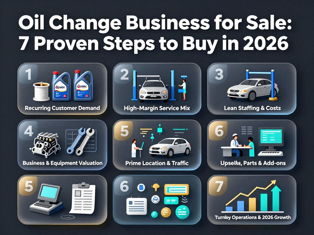 Oil Change Business for Sale: 7 Proven Steps to Buy in 2026 1 Oil Change Business for Sale 1