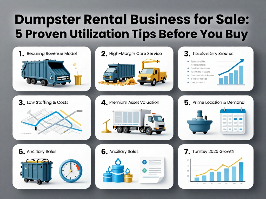 Dumpster Rental Business for Sale: 5 Proven Utilization Tips Before You Buy 1 Dumpster Rental Business For Sale 1