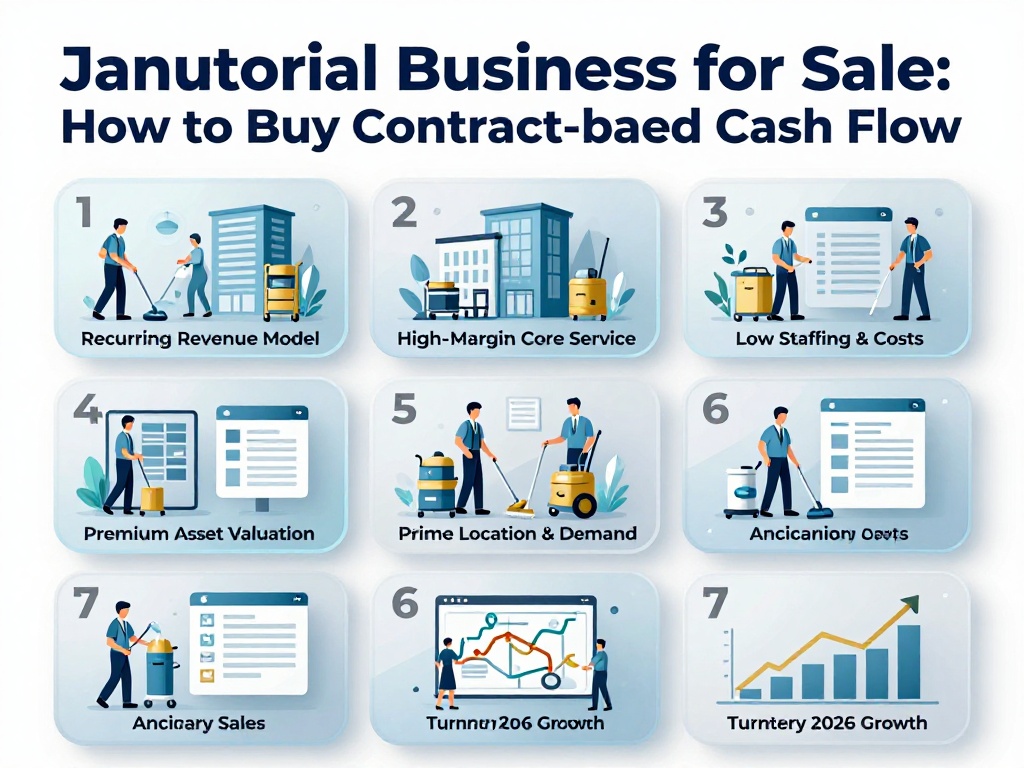 Janitorial Business for Sale: How to Buy Contract-Based Cash Flow 1 Janitorial Business For Sale 1