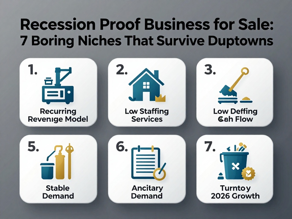 Recession Proof Business for Sale: 7 Boring Niches That Survive Downturns 1 Recession Proof Business For Sale 1