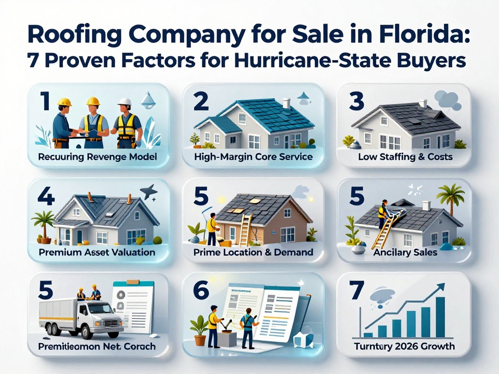 Roofing Company for Sale in Florida: 7 Proven Factors for Hurricane-State Buyers 1 Roofing Company For Sale In Florida 1